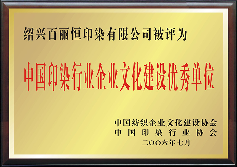2006年中国买球官网(中国)有限责任公司行业企业文化建设优秀单位
